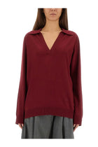 Gucci Women's Ultrafine Wool Polo Shirt Red