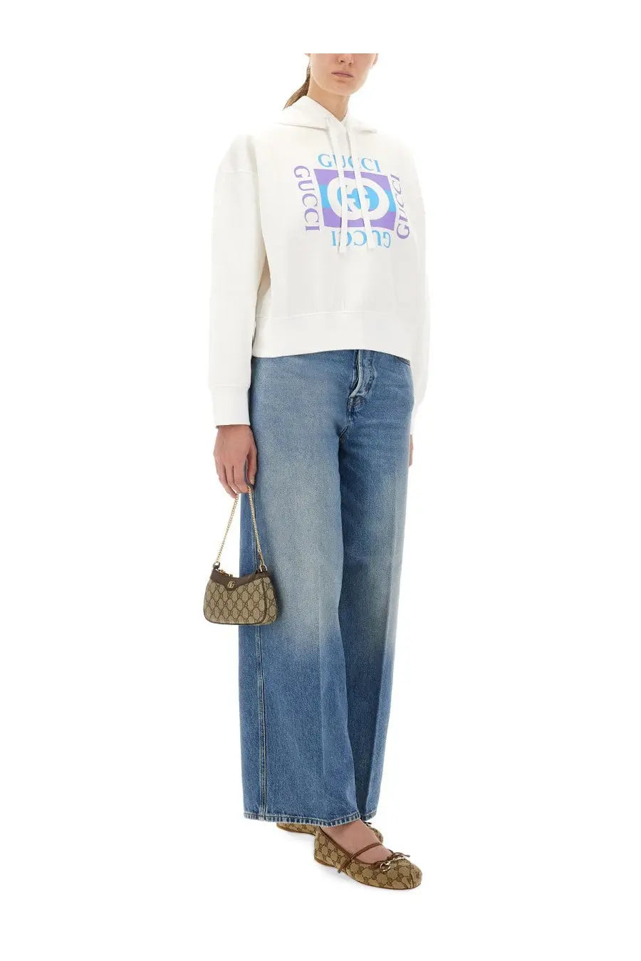 Gucci Women's Wide Leg Jeans Blue, view 2