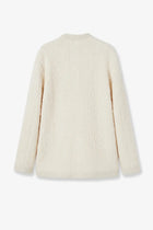 Gucci Women's Wool and Cotton Blend Cardigan White, view 4