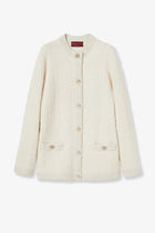 Gucci Women's Wool and Cotton Blend Cardigan White