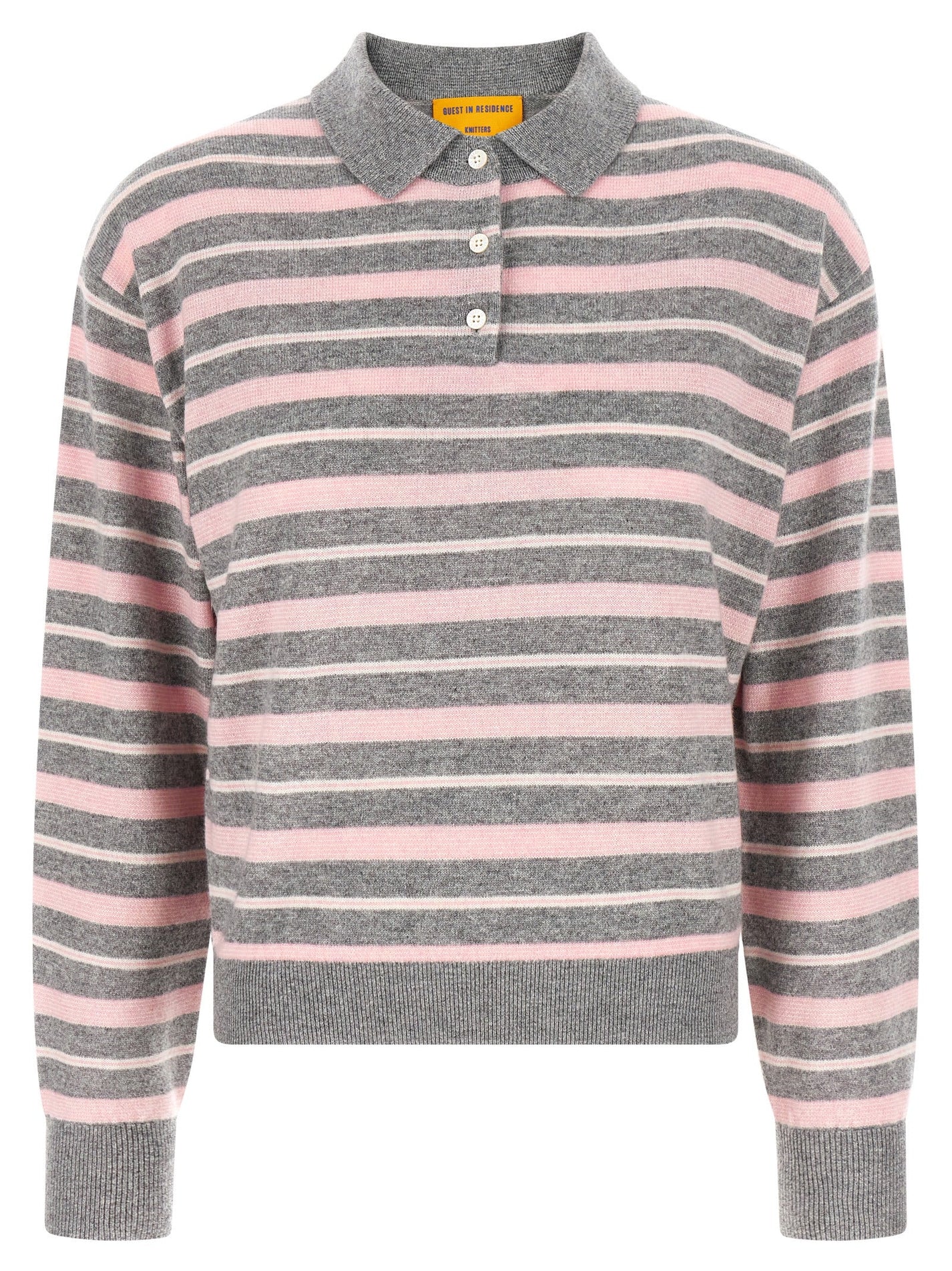 GUEST IN RESIDENCE - GUEST IN RESIDENCE - ’Clloegiate Stripe Polo’ sweater - Women’s Knitwear