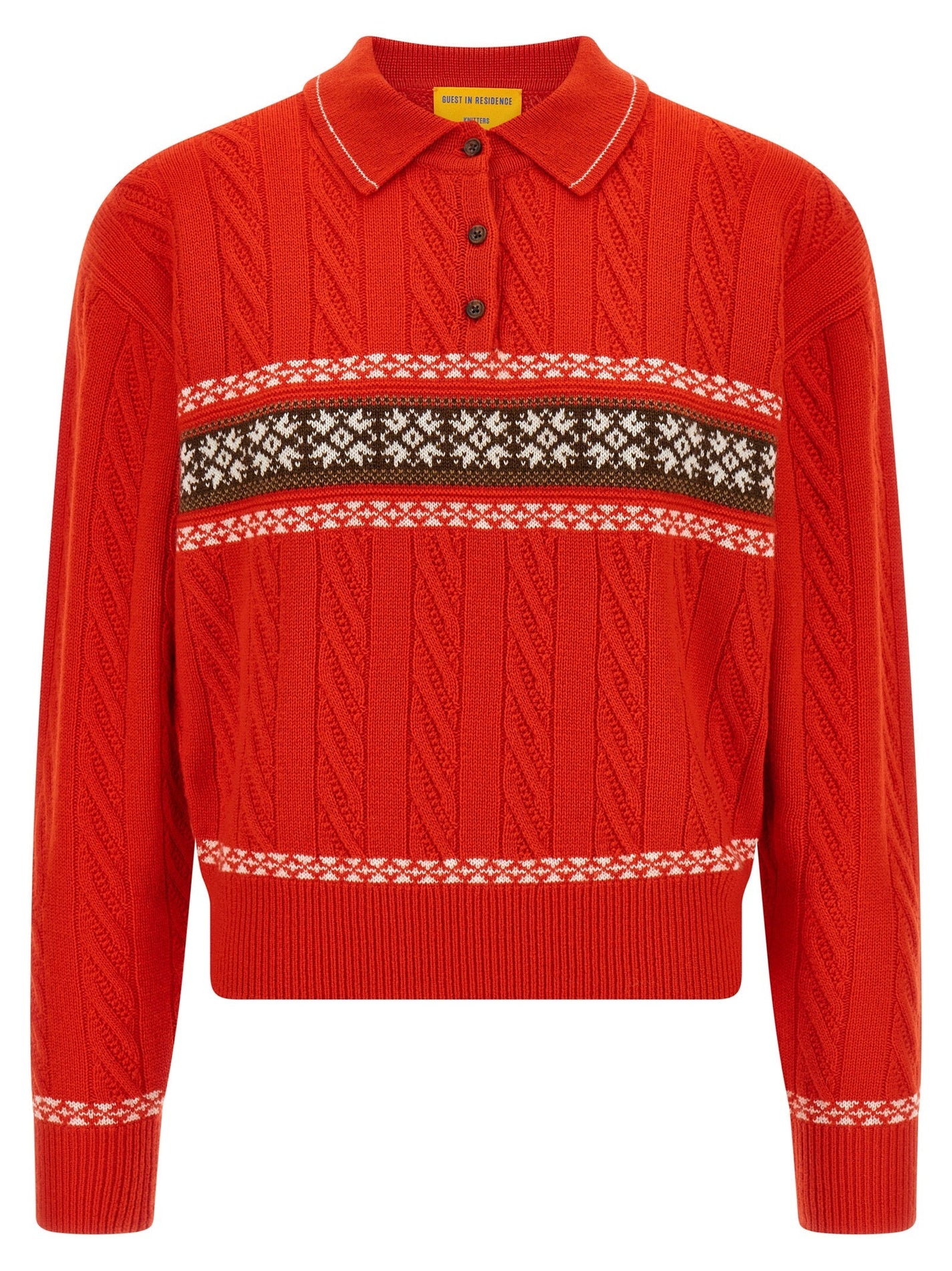 GUEST IN RESIDENCE - GUEST IN RESIDENCE - ’Cable Collegiate Polo’ sweater - Women’s Knitwear