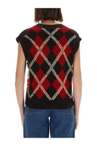 Guest In Residence Women's Argyle Vest Multicolor, view 3