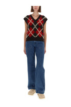 Guest In Residence Women's Argyle Vest Multicolor, view 2