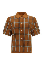 Guest In Residence Women's Picnic Plaid Shirt Brown
