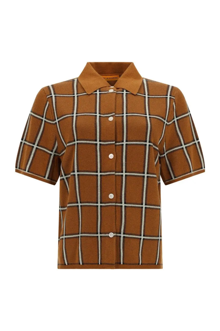 Guest In Residence Women's Picnic Plaid Shirt Brown
