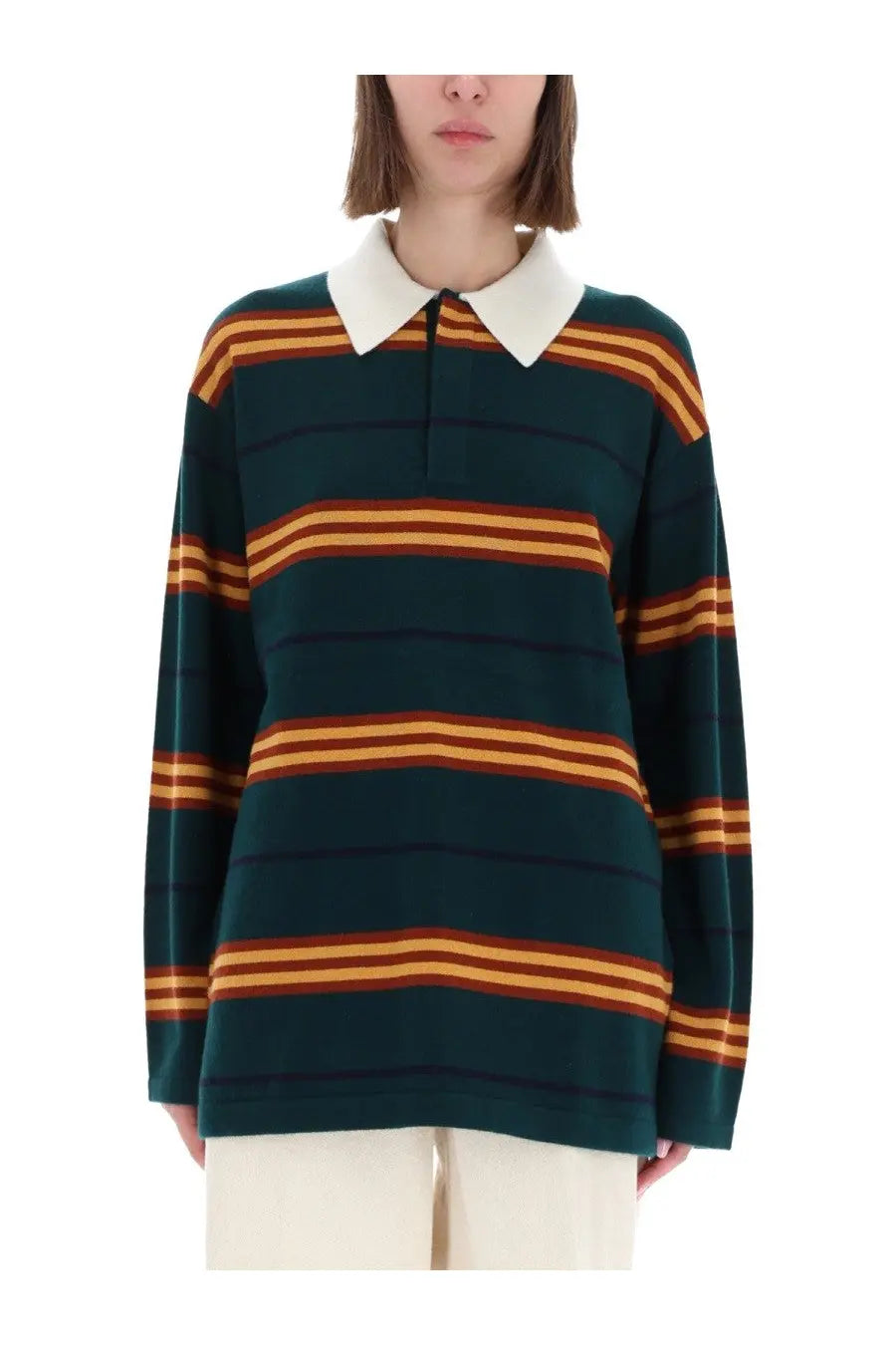 Guest In Residence Women's Striped Rugby Polo Shirt Multicolor
