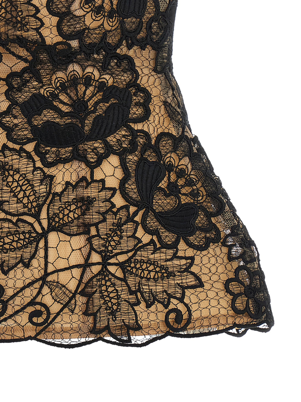 Elie Saab Guipure Lace Corset Black