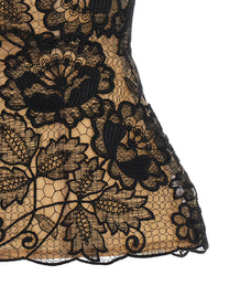 Elie Saab Guipure Lace Corset Black