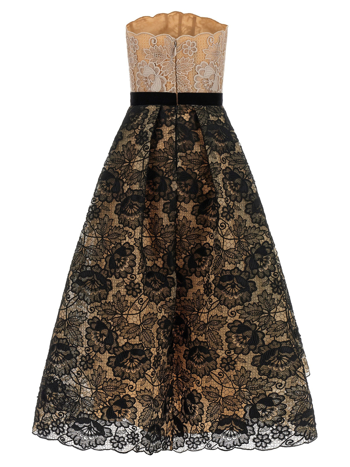 Elie Saab Guipure Lace Dress Gold, view 2