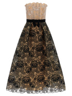Elie Saab Guipure Lace Dress Gold