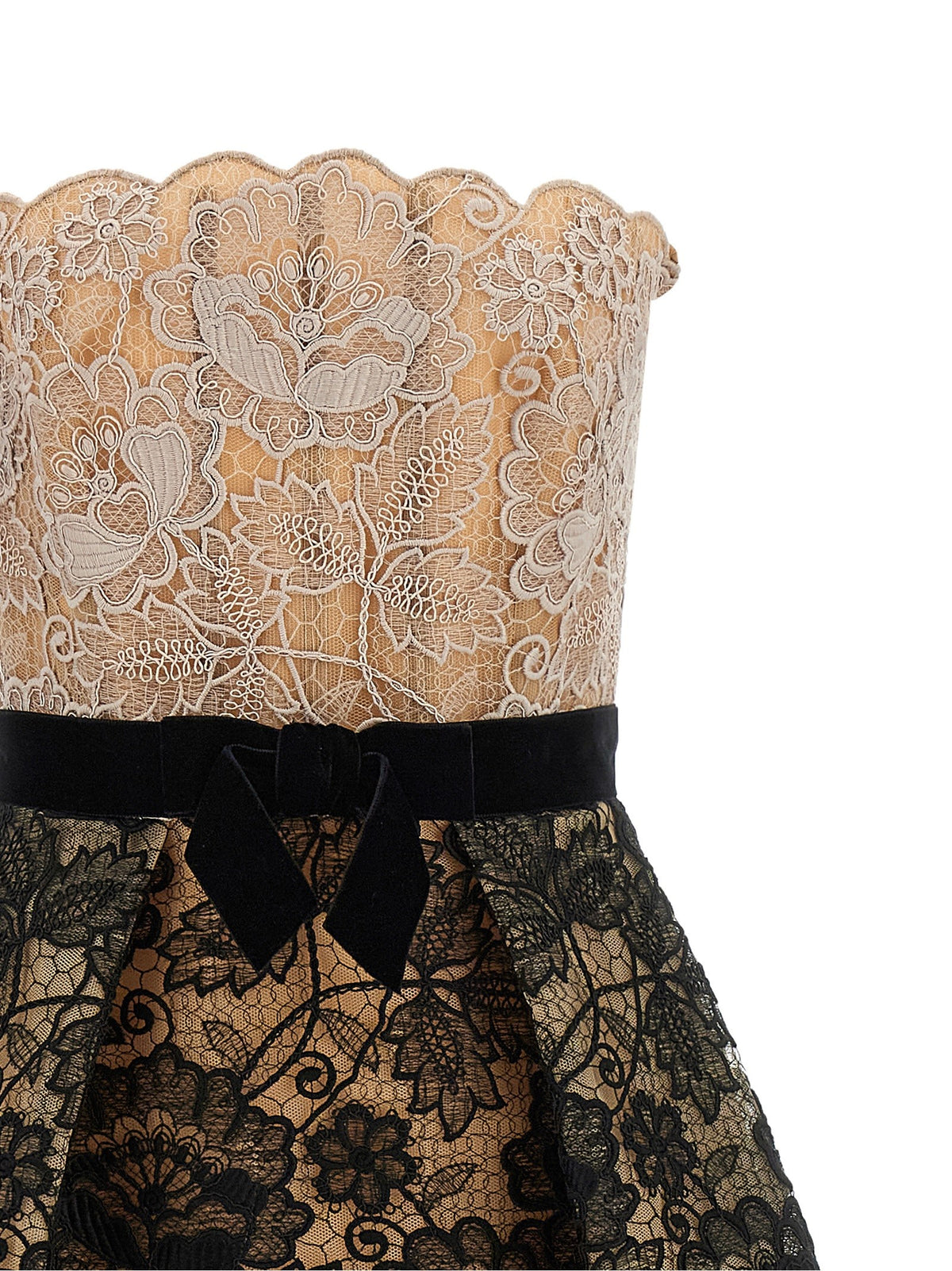 Elie Saab Guipure Lace Dress Gold, view 3