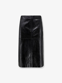 Soeur Women's Gwen Leather Skirt Black