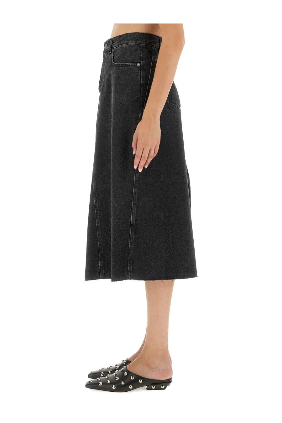 Haikure Women's Stacy Midi Skirt Black, view 4