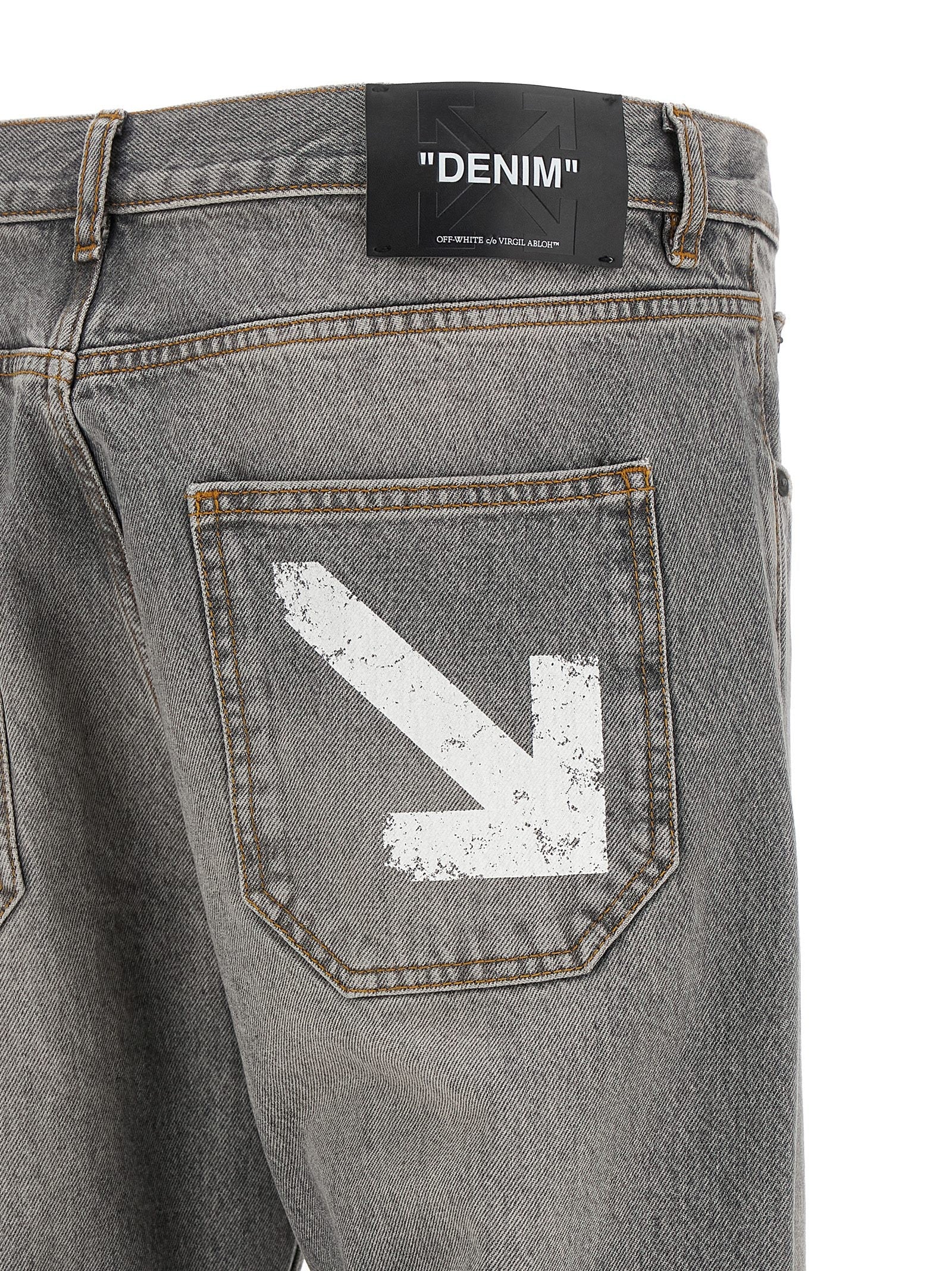 Off-White Half Arrow Diag Slim Jeans Grey
