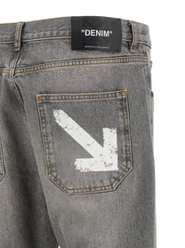 Off-White Half Arrow Diag Slim Jeans Grey