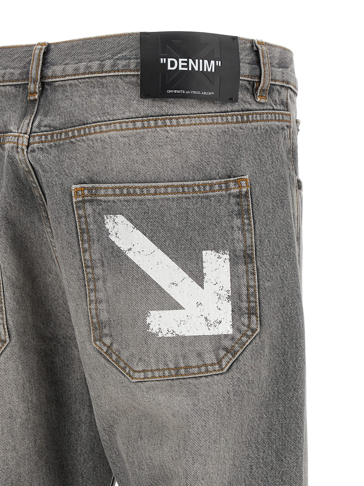 Off-White Half Arrow Diag Slim Jeans Grey, view 4