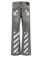 Off-White Half Arrow Diag Slim Jeans Grey, view 2
