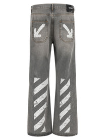 Off-White Half Arrow Diag Slim Jeans Grey