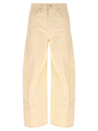 MOTHER Half Pipe Ankle Jeans Beige