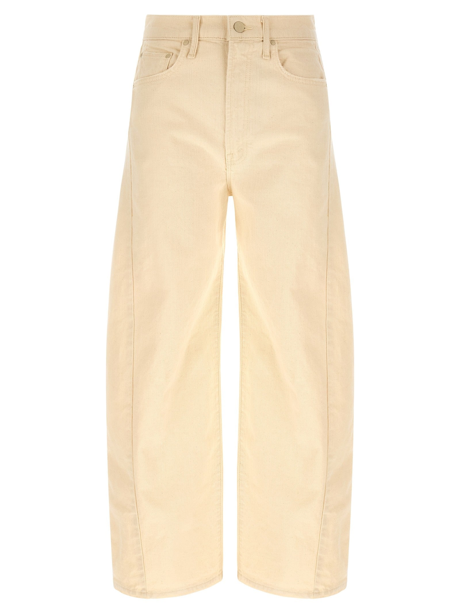 MOTHER Half Pipe Ankle Jeans Beige