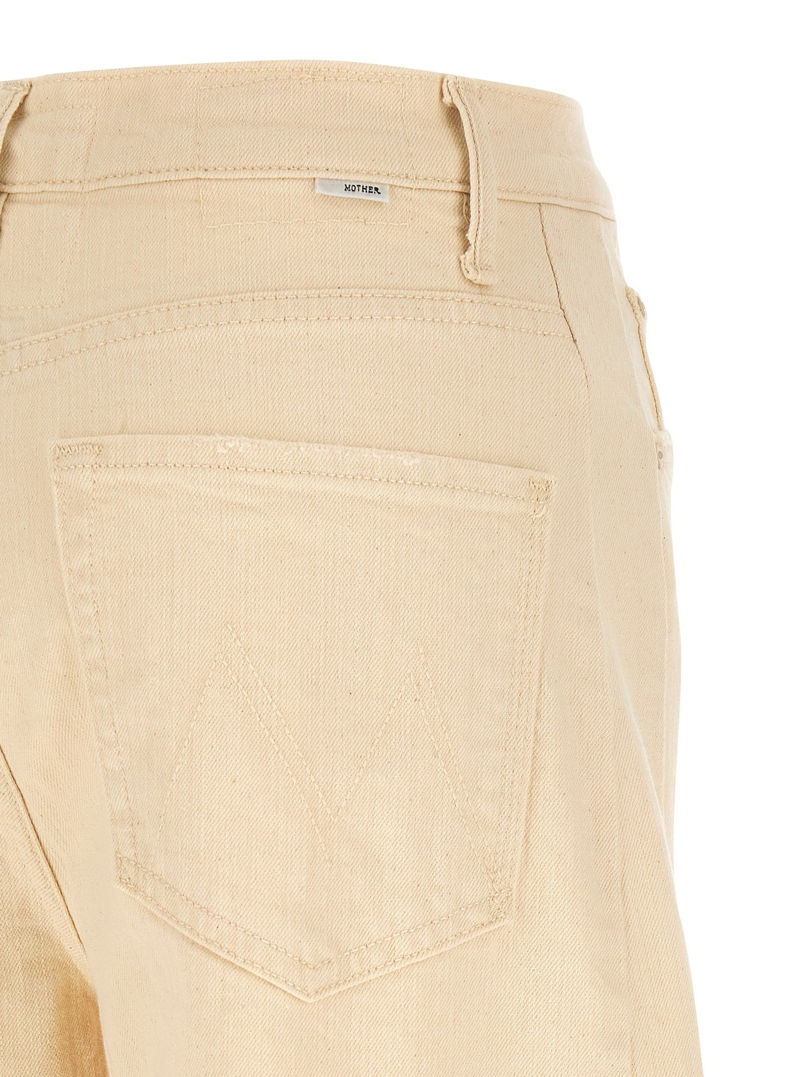 MOTHER Half Pipe Ankle Jeans Beige