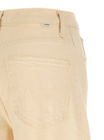 MOTHER Half Pipe Ankle Jeans Beige