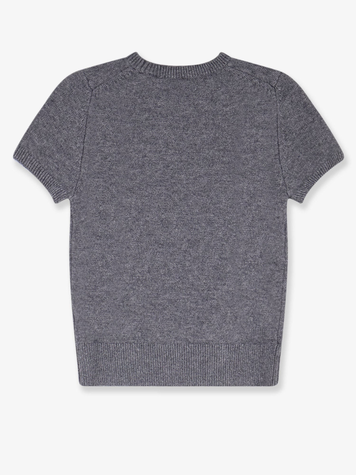 DUNST Women's Half Sleeve Knit Top Grey