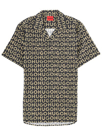 Hugo Men's Half Sleeve Shirt Green Hugo