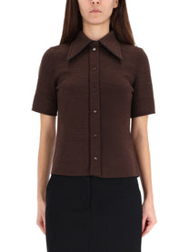 Gucci Women's Half Sleeve Shirt Brown
