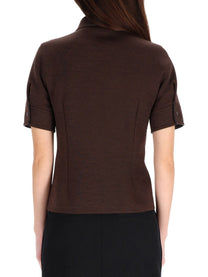 Gucci Women's Half Sleeve Shirt Brown