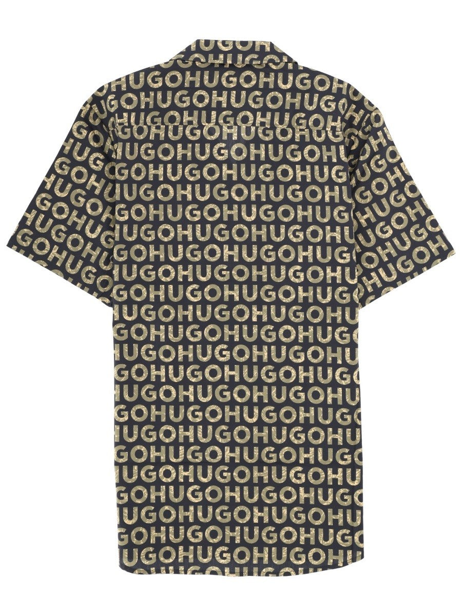 HUGO BOSS Men's Half Sleeve Shirt Green