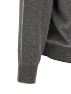 Brunello Cucinelli Half Zip Cashmere Sweater Grey, view 4