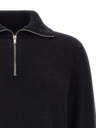 Zanone Half Zip Sweater Blue, view 3