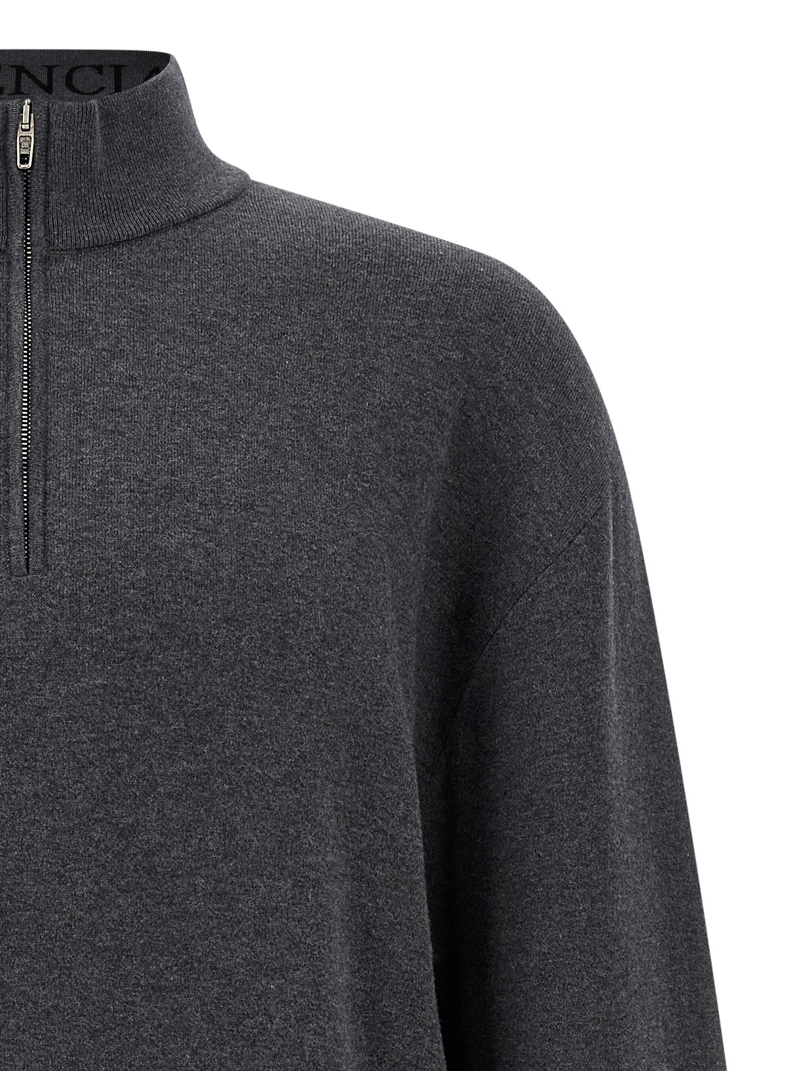 Balenciaga Half Zip Sweater Grey