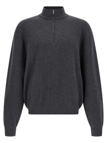 Balenciaga Half Zip Sweater Grey