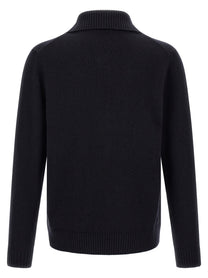 Zanone Half Zip Sweater Blue