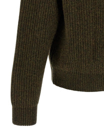 Jil Sander Half Zip Sweater Green