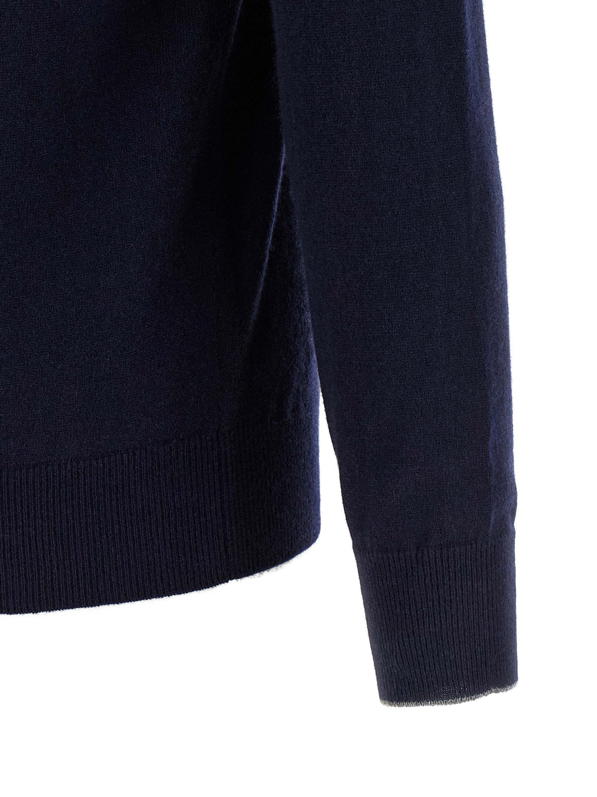 Brunello Cucinelli Half Zip Sweater Blue, view 4