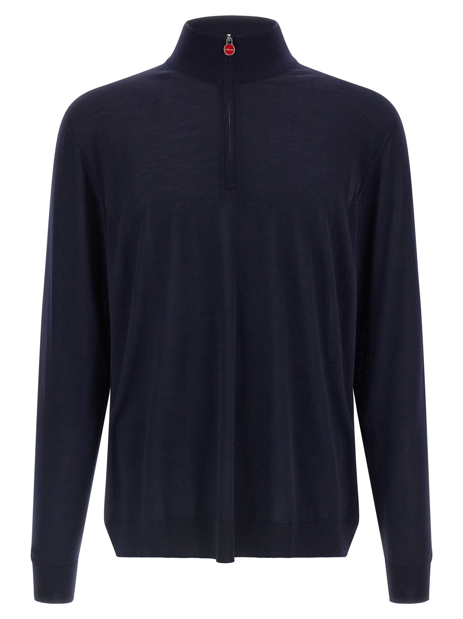 Kiton Half Zip Sweater Blue