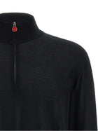 Kiton Half Zip Sweater Black, view 3