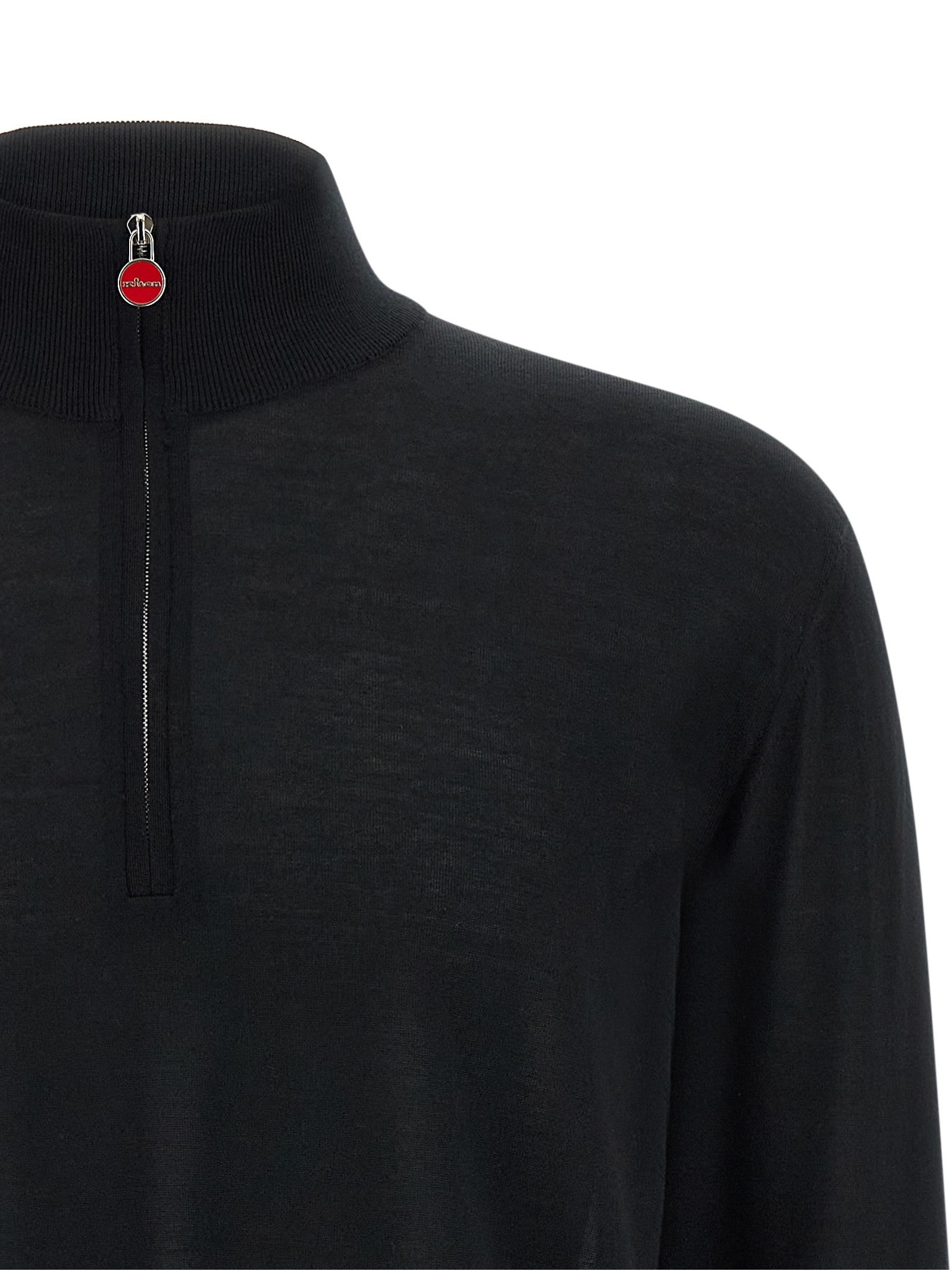 Kiton Half Zip Sweater Black