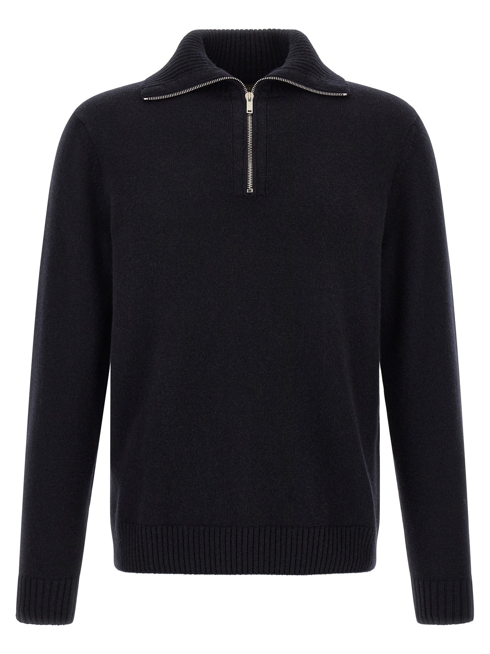 Zanone Half Zip Sweater Blue