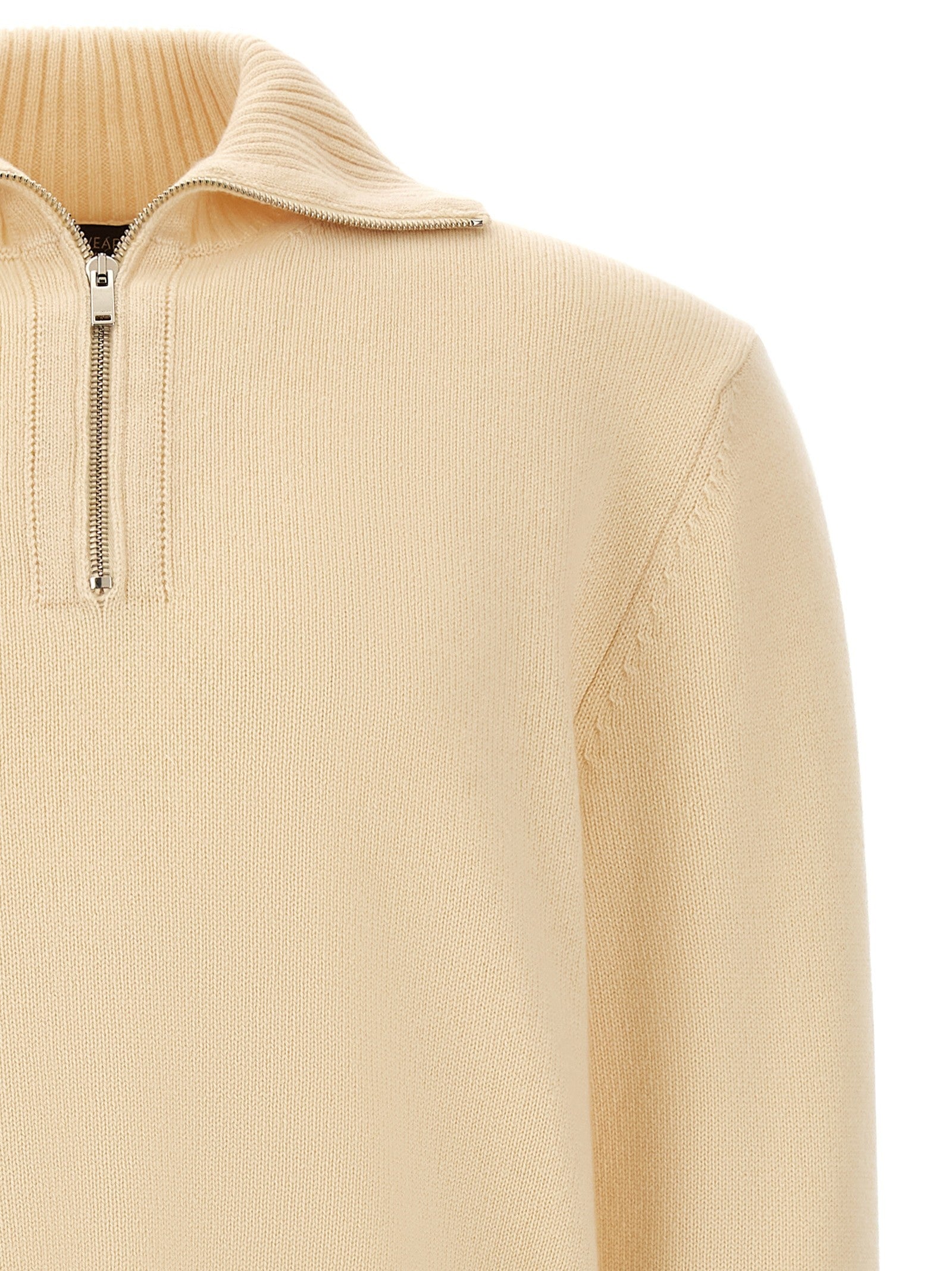 Zanone Half Zip Sweater White