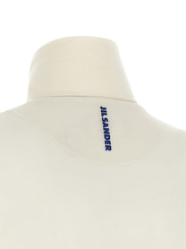 Jil Sander Half Zip Sweater White