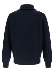 PRADA Half Zip Sweater Blue
