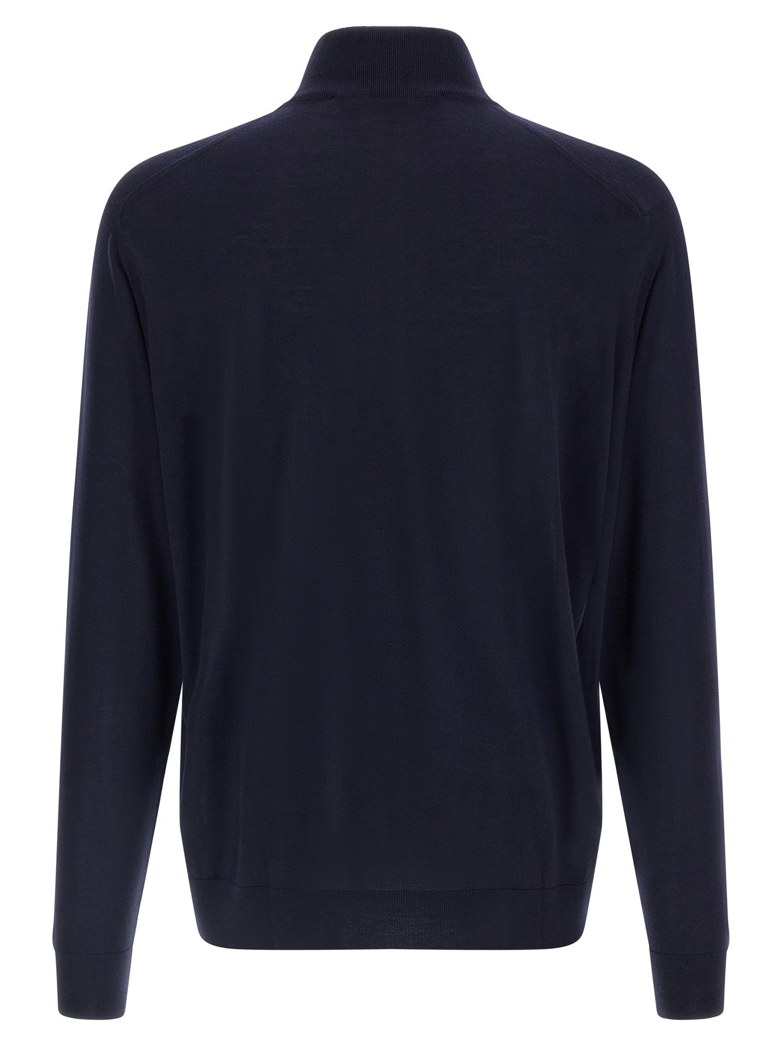 Kiton Half Zip Sweater Blue