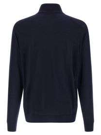Kiton Half Zip Sweater Blue