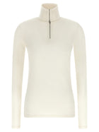 Jil Sander Half Zip Sweater White