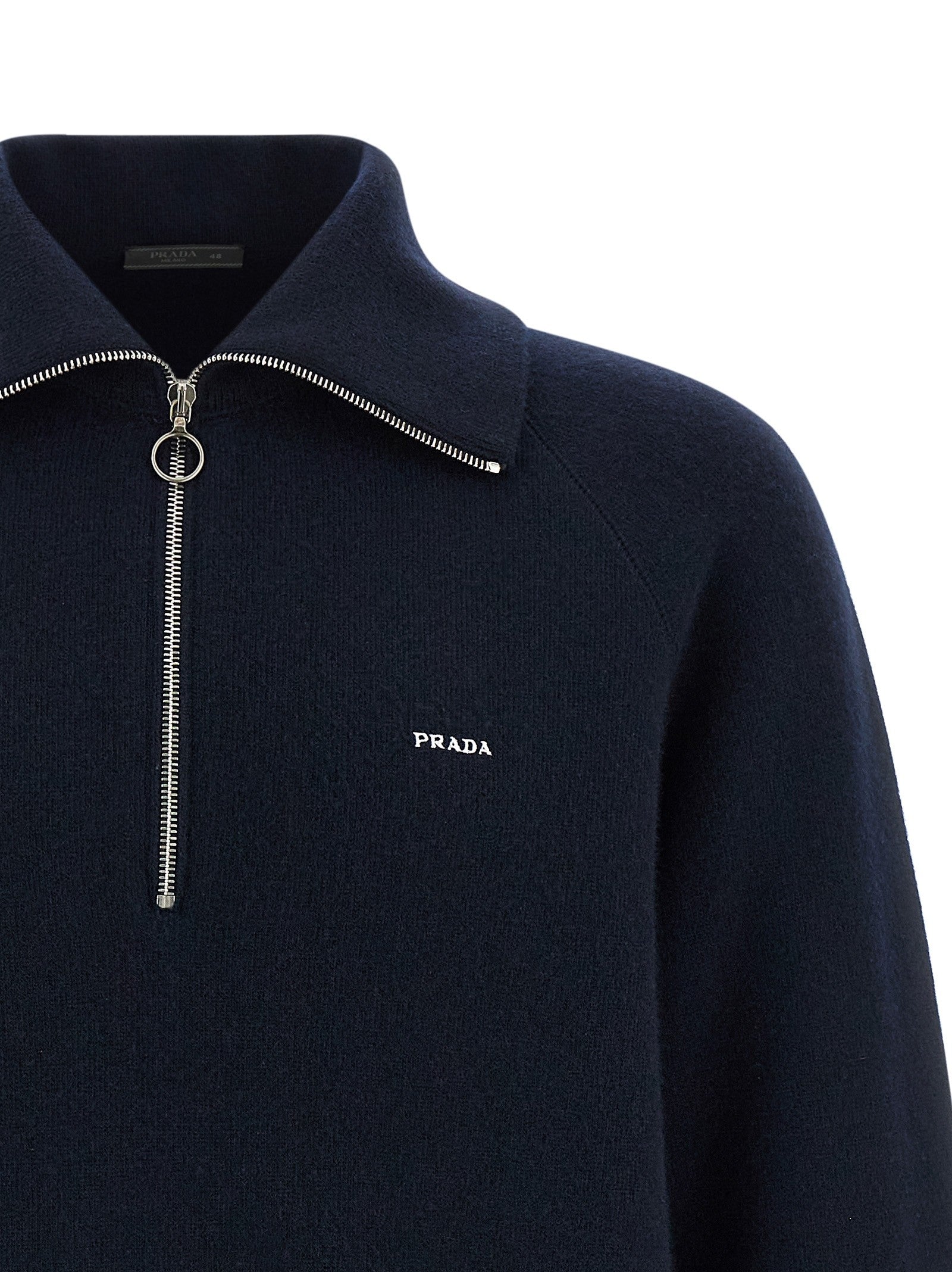 PRADA Half Zip Sweater Blue